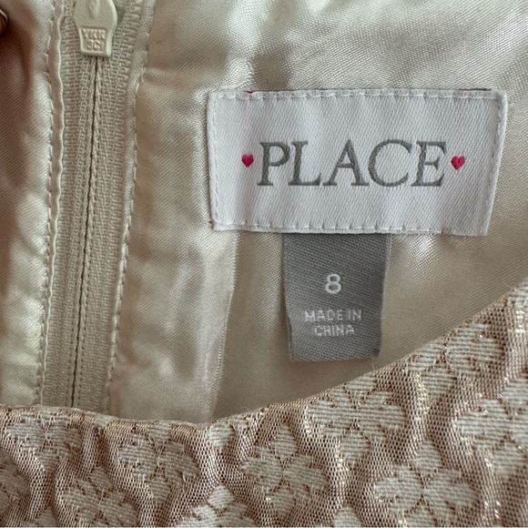 Children’s Place Ivory Golden Holiday Dress Sleeveless Size 8 - Picture 5 of 6